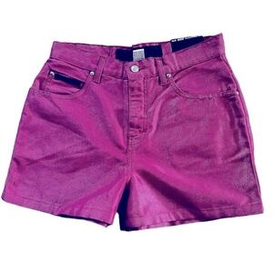 Vintage 90s No Excuses Jeans, hi-tech denim, pink shorts size 9/10 new with tags